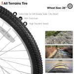 HH HILAND Full Suspension Mens Mountain Bike, 18 Speed, 26 Inch Wheel, Dual V Brake Bike for Men Womens Adult Bicycle