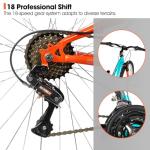 HH HILAND Full Suspension Mens Mountain Bike, 18 Speed, 26 Inch Wheel, Dual V Brake Bike for Men Womens Adult Bicycle