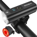 DOVEYI Bike Lights Front and Back, 5000 mAh USB Rechargeable Bicycle Lights, Super Bright 1200 Lumen Bike Headlight and Taillight Set for Night Riding, Cycling Accessories for Road and MTB