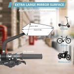 RAOOT Bicycle Mirror | Bike Mirror Handlebar Mount | 360° Adjustable Scratch Resistant Glass Lens | Bike Universal Fit Accessories