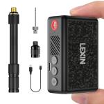 LEXIN P2 Mini Electric Bike Pump with Gauge, 130PSI Portable Bicycle Pump with Presta & Schrader Valve, 800mAh Air Pump for Bike Tires, Auto Shut-Off, Fast Inflation for Road Bike, MTB, E-Bikes