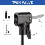 CXWXC Bike Floor Pump with Digital Gauge – 140 PSI Bicycle Tire Pump fits Presta & Schrader Valve – Portable Bike Air Pump with Large Display for Easy to Read (Yellow)