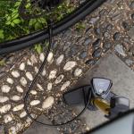 CXWXC Bike Floor Pump with Digital Gauge – 140 PSI Bicycle Tire Pump fits Presta & Schrader Valve – Portable Bike Air Pump with Large Display for Easy to Read (Yellow)