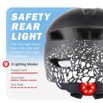 Kids Bike Helmet, Adjustable Toddler Youth Helmet with Detachable Visor & LED Light for 3-5/5-8/8-12 Years Boys Girls, Multi-Sport Helmet for Bicycle Cycling Scooter Skating, 2 Sizes