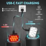 BUCKLOS Bike Lights Front and Back for Night Riding, 10 LED Ultra Bright 8+9 Modes USB Rechargeable Bicycle Headlight and Tail, IPX6 Waterproof 1100mAh Bikes Light Set, 35 Hrs Long Battery Powered