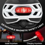 LUMDEER Adult Bike Helmet, Precisely Crafted Adjustable Bicycle Helmet[Safety Certified] with Magnetic Rechargeable Light, 23 Air-Vents