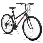 HILAND Bamcbase Womens Mountain Bike, 24 Inch 18 Speeds Hybrid Commuter Bicycle for Adults, Sport Hardtail Trail MTB Black