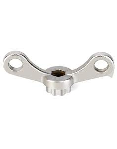 QWORK Bike Crank Arm Dust Cap Install Removal Wrench Tool Compatible with Shimano SRAM RaceFace TRUVATIV