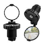 Mesee 2 Packs Bike Mirrors for Handlebar Ends Rear View Mirror Foldable Bicycle Handle Bar Mirrors Adjustable Wide Angle Bike Handlebar HD Glass Convex Rearview Mirror for Safe Cycling