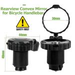Mesee 2 Packs Bike Mirrors for Handlebar Ends Rear View Mirror Foldable Bicycle Handle Bar Mirrors Adjustable Wide Angle Bike Handlebar HD Glass Convex Rearview Mirror for Safe Cycling