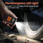 Mini Bicycle Pump with Gauge, Max 150PSI Electric Bike Pump with Presta & Schrader Valve, 4X Faster, Auto Stop, Brushless Motor, Upgraded Portable Bike Tire Pump for E-Bike, MTB, Road Bike, Ball, etc