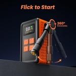 Mini Bicycle Pump with Gauge, Max 150PSI Electric Bike Pump with Presta & Schrader Valve, 4X Faster, Auto Stop, Brushless Motor, Upgraded Portable Bike Tire Pump for E-Bike, MTB, Road Bike, Ball, etc