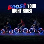 Activ Life Bike Wheel Lights (2 Tire, Patriotic) Brighter and LED Visible from All Angles, for Easter Basket Stuffers, Spring Break Essentials & Beach Vacation, Cool Family Fun, Birthday Gift