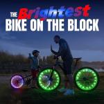Activ Life Bike Wheel Lights (2 Tire, Patriotic) Brighter and LED Visible from All Angles, for Easter Basket Stuffers, Spring Break Essentials & Beach Vacation, Cool Family Fun, Birthday Gift