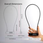 4-Digit Security Combo Cable Bike Lock, 60cm