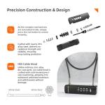 4-Digit Security Combo Cable Bike Lock, 60cm