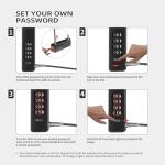 4-Digit Security Combo Cable Bike Lock, 60cm