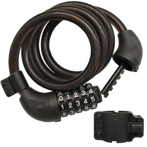 RYANGO Bike Lock, 4 Feet Bike Locks Heavy Duty Anti Theft, 5 Digit Combination Lock Bicycle Lock, Bike Cable Lock with Mounting Bracket, Bicycle Locks Cable Lock for Road Bike Mountain Bike Scooter