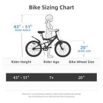 JOYSTAR Contender 20 Inch Kids Bike for Boys & Girls Ages 7-13 Years 20" Mountain Bike with Full Dual-Suspension Steel Frame and 1-Speed Drivetrain with Kickstand Blue