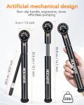 Onvian Portable Bike Pump with Gauge, 300 PSI High Pressure Bicycle Tire Pump & Shock Pump, Mini Hand Pump for Presta and Schrader Valve, Front Fork Rear Suspension, Air Bleed Button