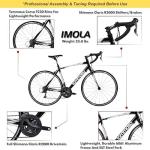 Tommaso Imola - Sport Bike Performance Aluminum Road Bike, Shimano Claris 24 Speeds Road Bicycle Men Road Bikes for Men Bike Men Women Speed Bike Racing Bike Adult Bike City Bike- Black XXS 48cm
