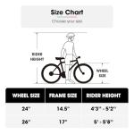 HH HILAND 24 26 inch Mountain Bike for Men Women, 21 Speeds High-Carbon Steel Frame, Sport Cycling MTB Bicycle for Adult