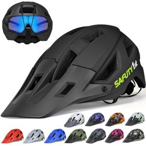 Safuty1st Mountain Bike Helmet for Adults & Youth Lightweight Impact-Resistant with Adjustable Dial & Removable Visor Unisex Helmet for Mountain Biking Bicycle Clcying