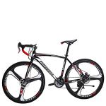 EUROBIKE Road Bike TSM550 21 Speed 49 cm Frame Dual Disc Brake 700C 3- Spoke Wheels Bicycle