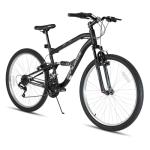 HH HILAND Full Suspension Mens Mountain Bike, 18 Speed, 26 Inch Wheel, Dual V Brake Bike for Men Womens Adult Bicycle