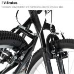 HH HILAND Full Suspension Mens Mountain Bike, 18 Speed, 26 Inch Wheel, Dual V Brake Bike for Men Womens Adult Bicycle