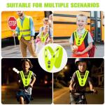 Essoy Reflective Vests for Kids Child Students,High Visibility Kids Safety Vests with 2 Reflective Bracelets for Biking Outdoor