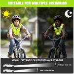 Essoy Reflective Vests for Kids Child Students,High Visibility Kids Safety Vests with 2 Reflective Bracelets for Biking Outdoor