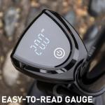 CXWXC Bike Floor Pump with Digital Gauge – 140 PSI Bicycle Tire Pump fits Presta & Schrader Valve – Portable Bike Air Pump with Large Display for Easy to Read (Black)