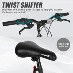 WEIZE Kids Mountain Bike,24 inch Kids' Bicycles for 8-14 Years Old Boys Girls with Dual Full Suspension, 6 Speeds Drivetrain, High-Carbon Steel Frame, Black