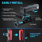 APECYC 2 Pack Bike Lights USB-C Rechargeable Bicycle Front Headlight and Rear Taillight with 4+5 Light Modes, Waterproof Bike Light Set for Night Riding, Commuter, Road & Mountain Cycling