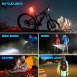 APECYC 2 Pack Bike Lights USB-C Rechargeable Bicycle Front Headlight and Rear Taillight with 4+5 Light Modes, Waterproof Bike Light Set for Night Riding, Commuter, Road & Mountain Cycling