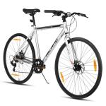 HH HILAND 700C Road Hybrid Bike, 7 speeds Bikes Urban City Commuter Bicycle with Disc Brake for Men Women Adult Comfortable Bicycle