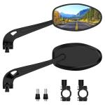 Raoot Handlebar Bike Mirror, 360° Adjustable Scratch Resistant Glass Lens, Safety Bicycle Rear View Mirrors for Ebike, Bicycle Universal Fit Accessories