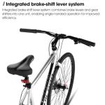 HH HILAND 700C Road Hybrid Bike, 7 speeds Bikes Urban City Commuter Bicycle with Disc Brake for Men Women Adult Comfortable Bicycle