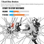 HH HILAND 700C Road Hybrid Bike, 7 speeds Bikes Urban City Commuter Bicycle with Disc Brake for Men Women Adult Comfortable Bicycle