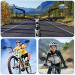 Raoot Handlebar Bike Mirror, 360° Adjustable Scratch Resistant Glass Lens, Safety Bicycle Rear View Mirrors for Ebike, Bicycle Universal Fit Accessories