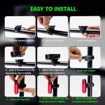 OFFBONDAGE Smart Bike Light Set - Auto Light-Sensing Front & Rear Bicycle Lights, 1200mAh Rechargeable LED, 212 Lumens, IPX4 Waterproof, 4 Modes, Easy Install Safety Gear for Road & Kids Bikes