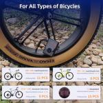 Electric Mini Bike Pump with 130PSI Gauge, Portable Bicycle Air Pump with Presta and Schrader Valve, Auto-Stop Fast Inflation Mini Air Pump for Car, Motorcycle, Bike and Ball