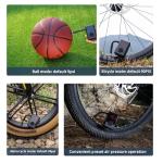 Electric Mini Bike Pump with 130PSI Gauge, Portable Bicycle Air Pump with Presta and Schrader Valve, Auto-Stop Fast Inflation Mini Air Pump for Car, Motorcycle, Bike and Ball