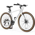 YITAHOME 28 Inch Road Bikes, Lightweight Aluminum Bicycles for Men Women Adults, 700C Bicycle with Dual Disc Brake, 7 Speed Commuter Bike with Cup Holder