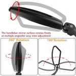 2 Pack Adjustable Handlebar Bike Mirror,Universal Fit Rearview Bicycle Mirrors,Scratch Resistant Glass Lens,360° Rotatable Safety E-bikes Rear View Mirrors,Compatible with Mountain Bikes,Road Bikes