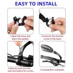 2 Pack Adjustable Handlebar Bike Mirror,Universal Fit Rearview Bicycle Mirrors,Scratch Resistant Glass Lens,360° Rotatable Safety E-bikes Rear View Mirrors,Compatible with Mountain Bikes,Road Bikes