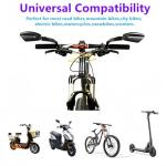 2 Pack Adjustable Handlebar Bike Mirror,Universal Fit Rearview Bicycle Mirrors,Scratch Resistant Glass Lens,360° Rotatable Safety E-bikes Rear View Mirrors,Compatible with Mountain Bikes,Road Bikes