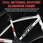 Pipleo Road Bike, 700C City Commuter Bicycle, 21 Speeds Shimano Drivetrain Sport Racing Bike, Light Weight Aluminum Frame, Urban Street Bike for Men Women Adult Bicycle (White, Frame Size 53CM)