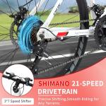 Pipleo Road Bike, 700C City Commuter Bicycle, 21 Speeds Shimano Drivetrain Sport Racing Bike, Light Weight Aluminum Frame, Urban Street Bike for Men Women Adult Bicycle (White, Frame Size 53CM)